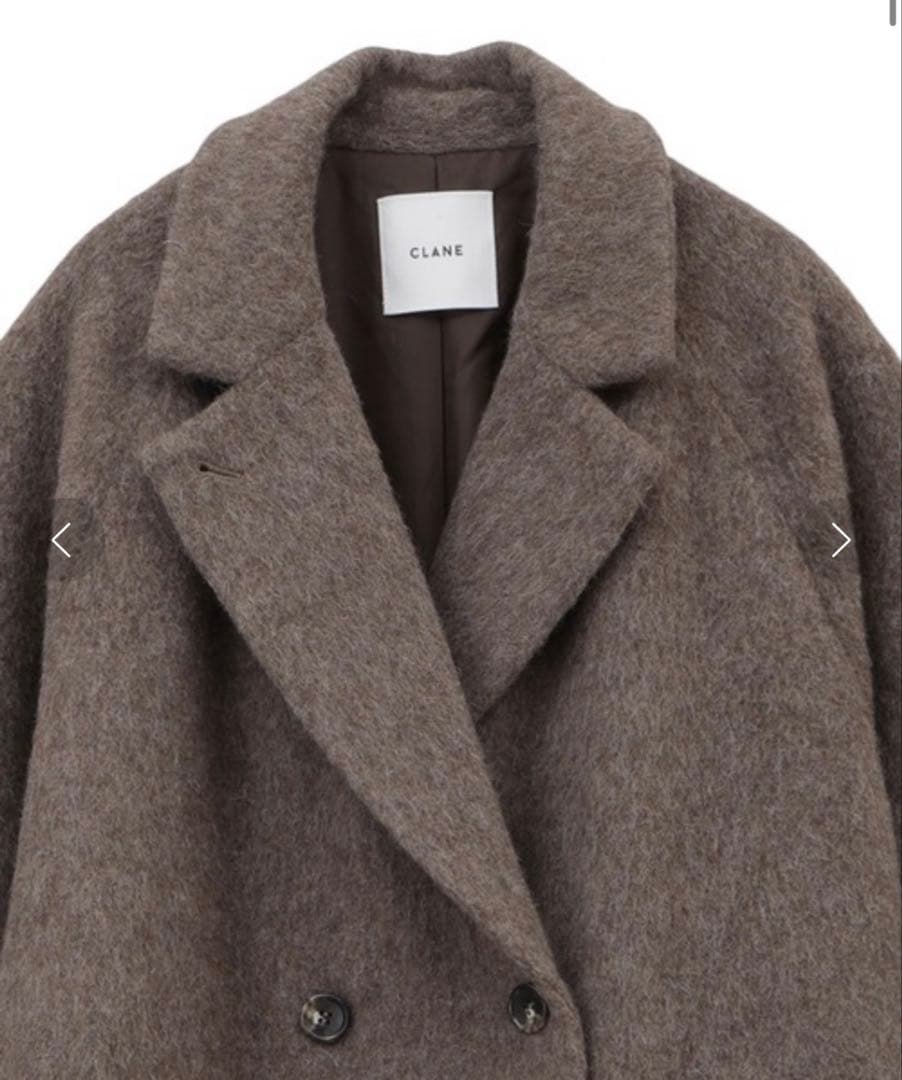 CLANE クラネDOUBLE WOOL LONG COAT ブラウン