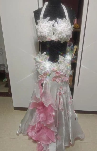 お得 美品一点物 ベリーダンス衣装 ブラスカートセット M コスチューム