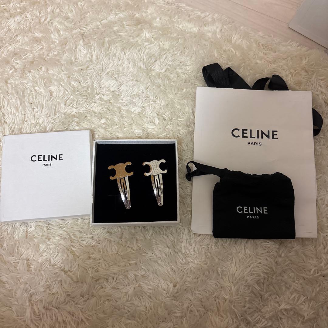 セリーヌ　トリオンフ　ヘアピン　シルバー