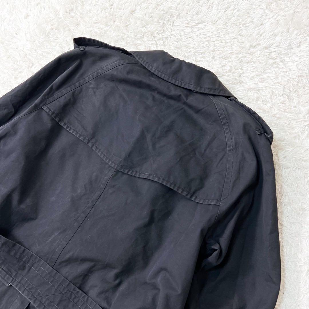 バーバリー トレンチコート メガチェック ライナー ベルト 綿 黒 Mサイズ