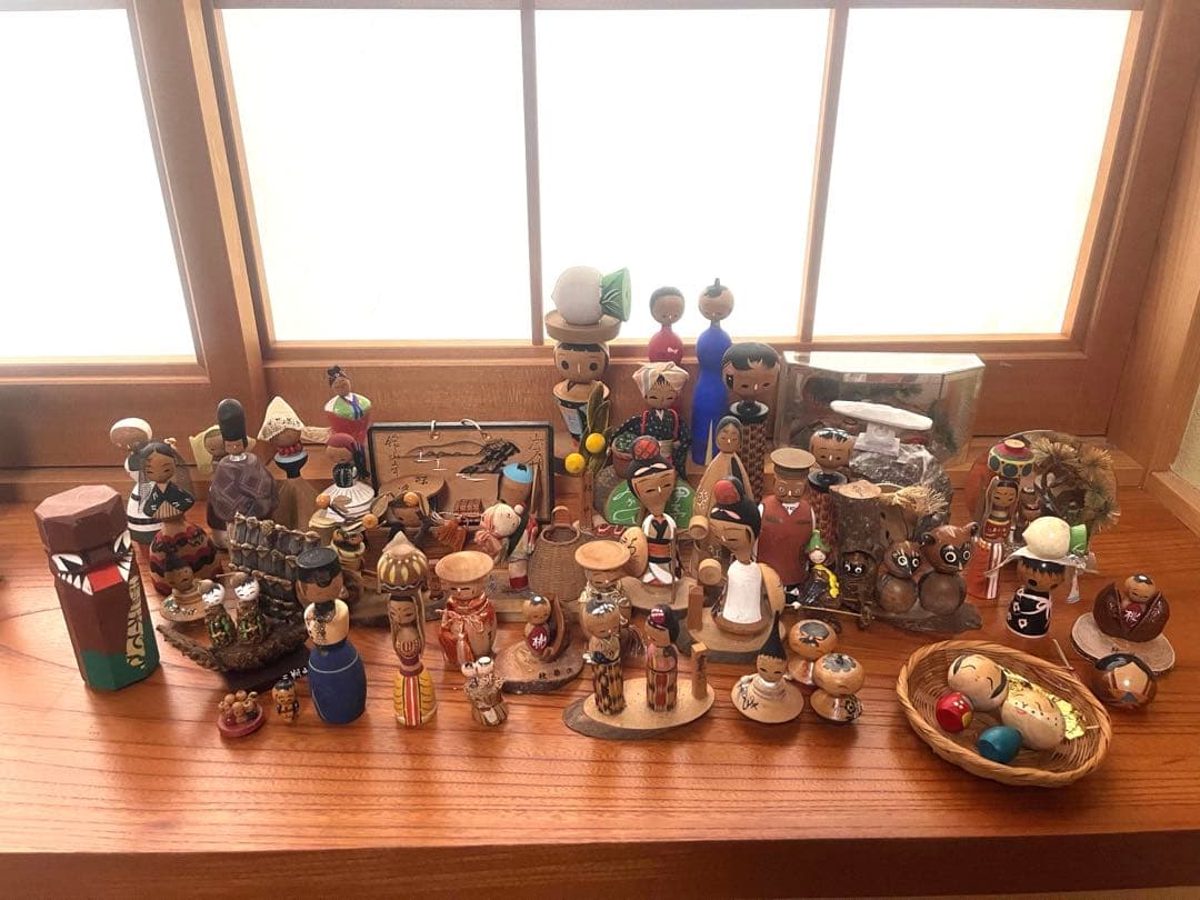 こけしセット　木製工芸品 コレクションセット　40体以上