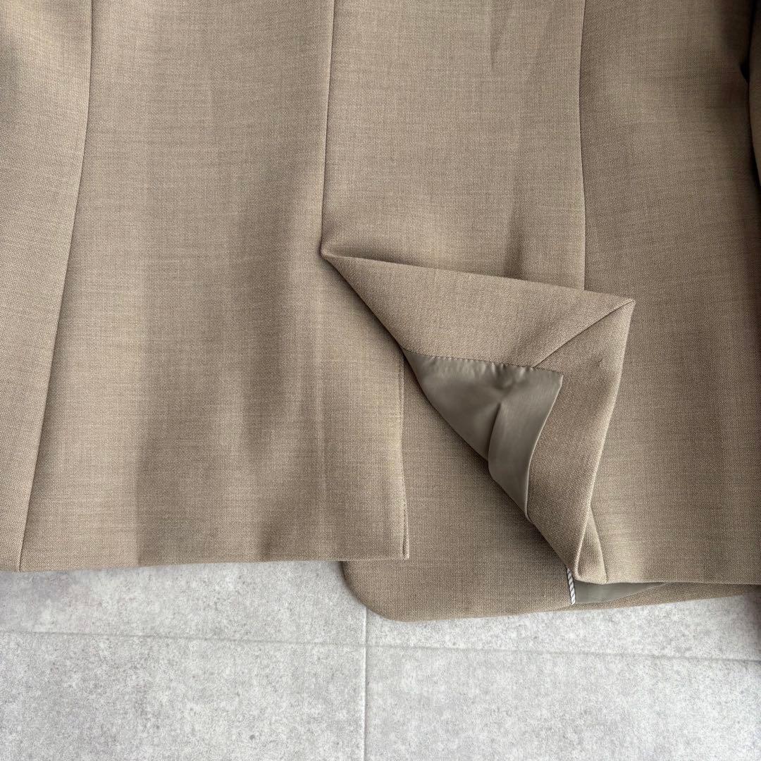 美品✨グリーンレーベルリラクシング ダブルクロス ノーカラー パンツスーツ 38