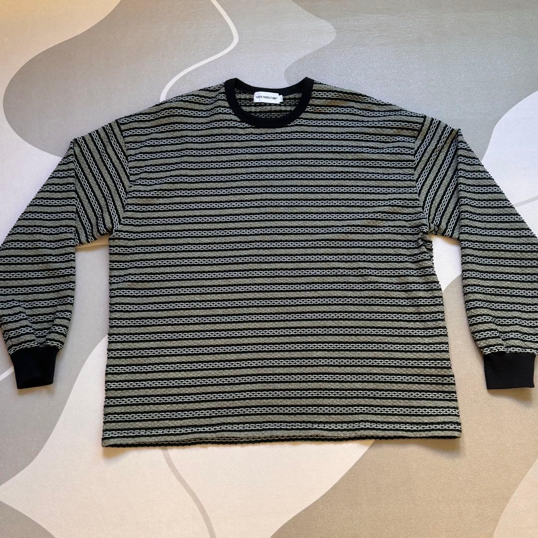 トップス COOTIE PRODUCTIONS Jacquard Border L/S