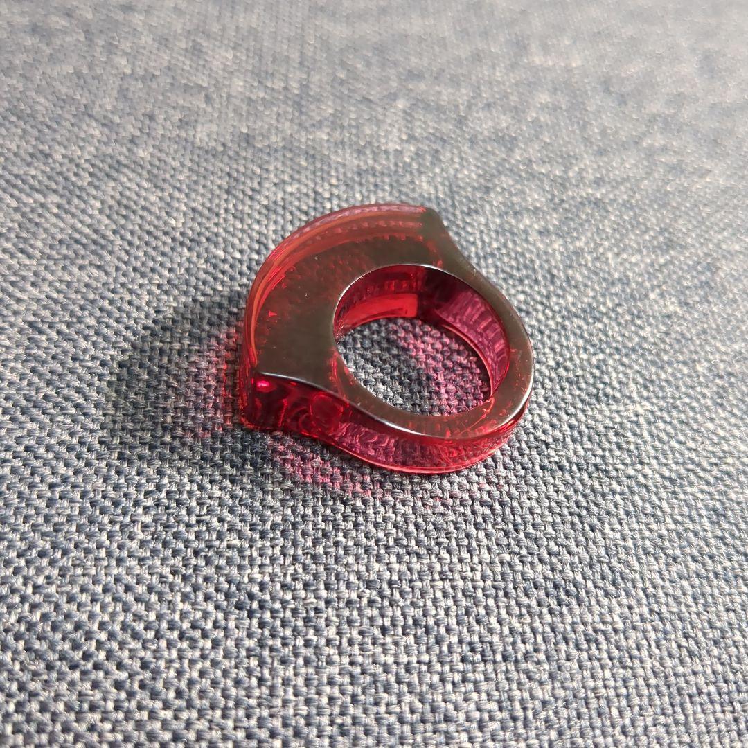 【希少】Baccarat　バカラ　リング　指輪　クリスタルレッド　14号