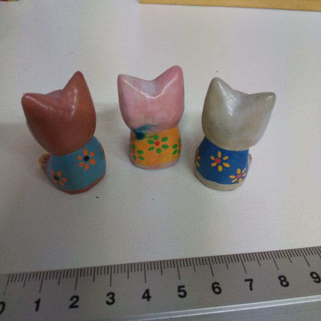 木彫り 猫 木製 置物