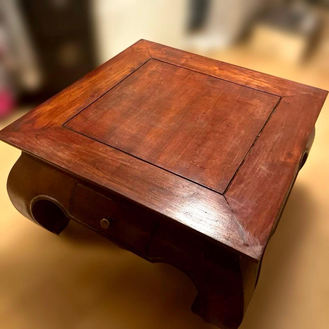 バリ島直輸入　ローテーブル　引き出し付き