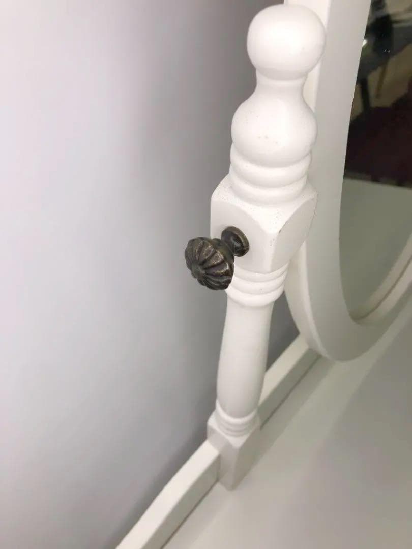 ドレッサー　スツール付き　ホワイト　アンティーク　ロココ　猫脚　輸入インテリア