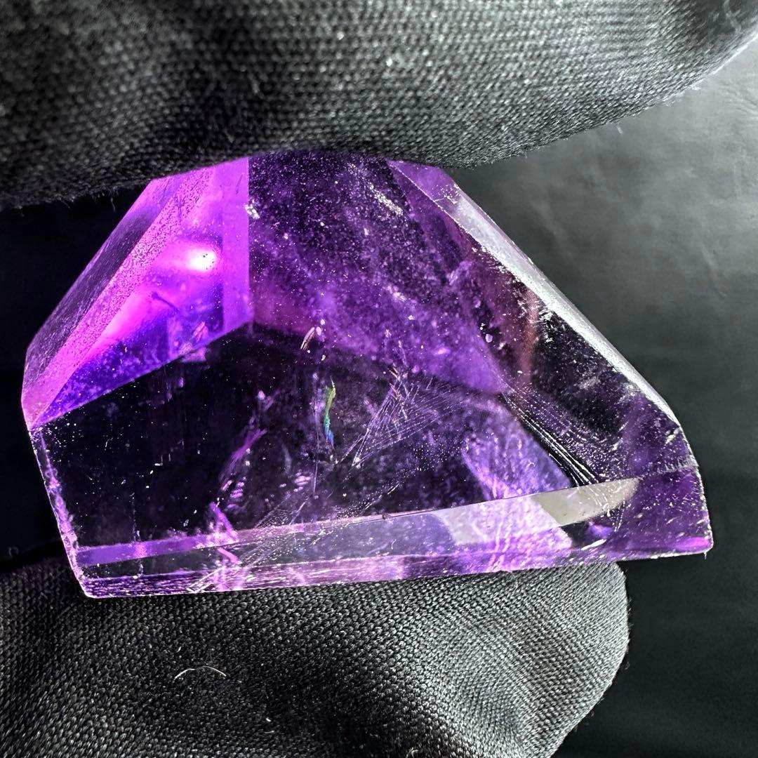 高品質❗アメジスト☆レインボー☆2点セットパワーストーン 置物 天然石A1253