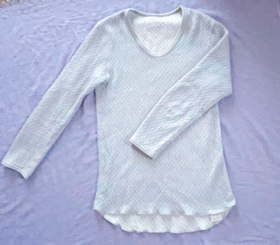 【セール中】 試着のみ　ひだまりプレミアム　長袖Ｕ首　上下セット L