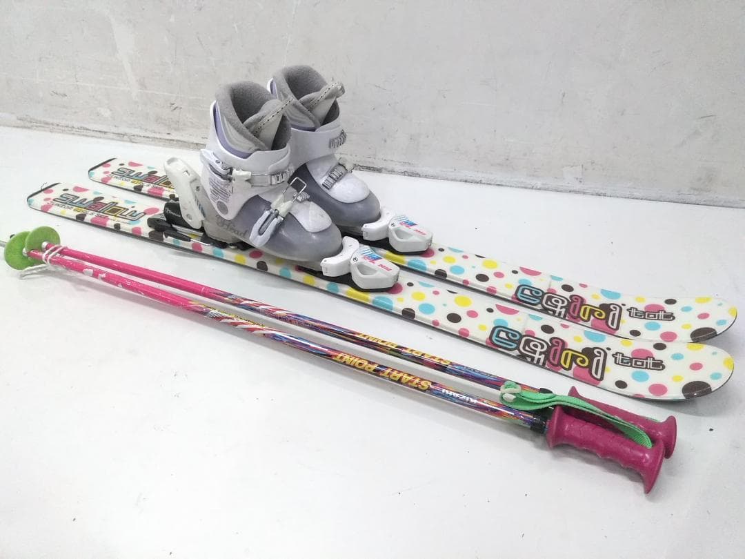 ジュニアスキー4点セット 女の子 スワロー 110cm ヘッド 19cm