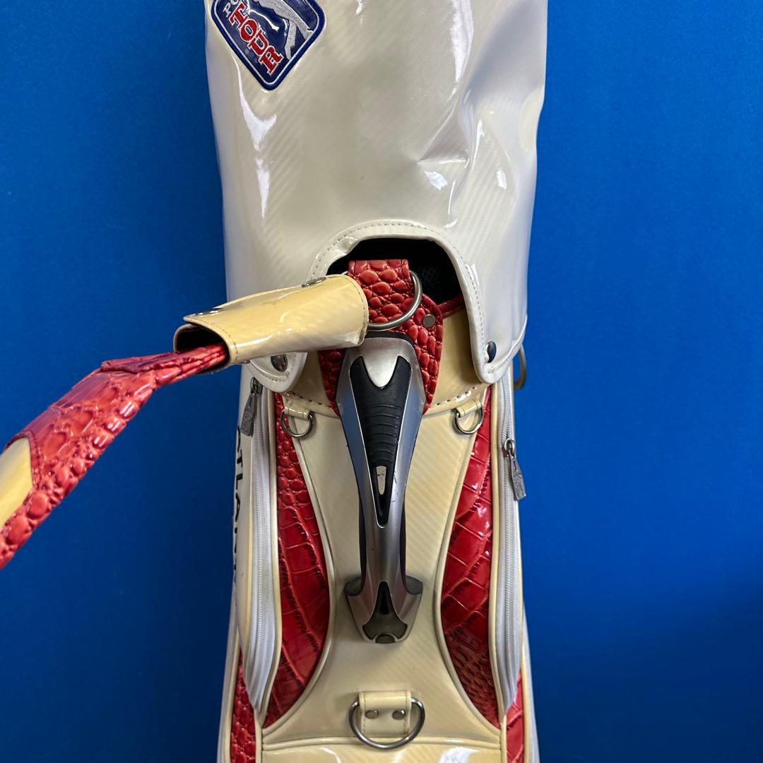 激レア モデル プロ PGATOUR 赤クロコ キャディバッグ 3点式