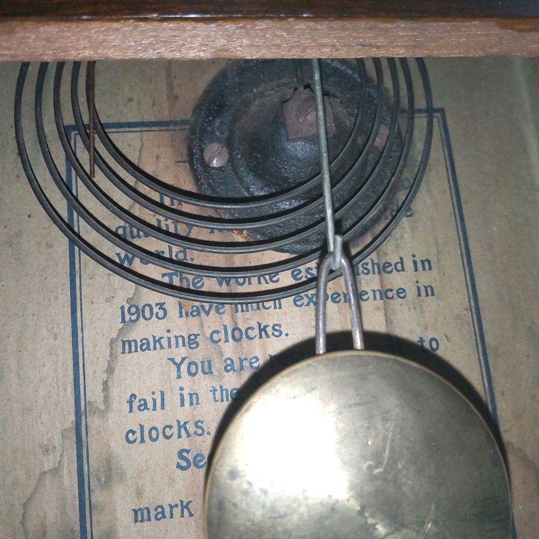 【レトロ】 HOKEN 振り子付き掛時計 （柱時計）