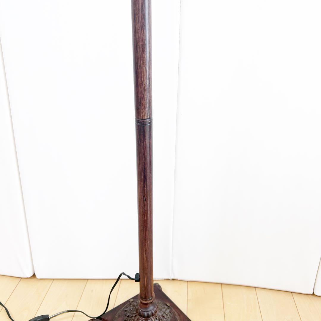 木製　フロアランプ　アンティーク　ロングランプ　　レトロ　スタンドランプ