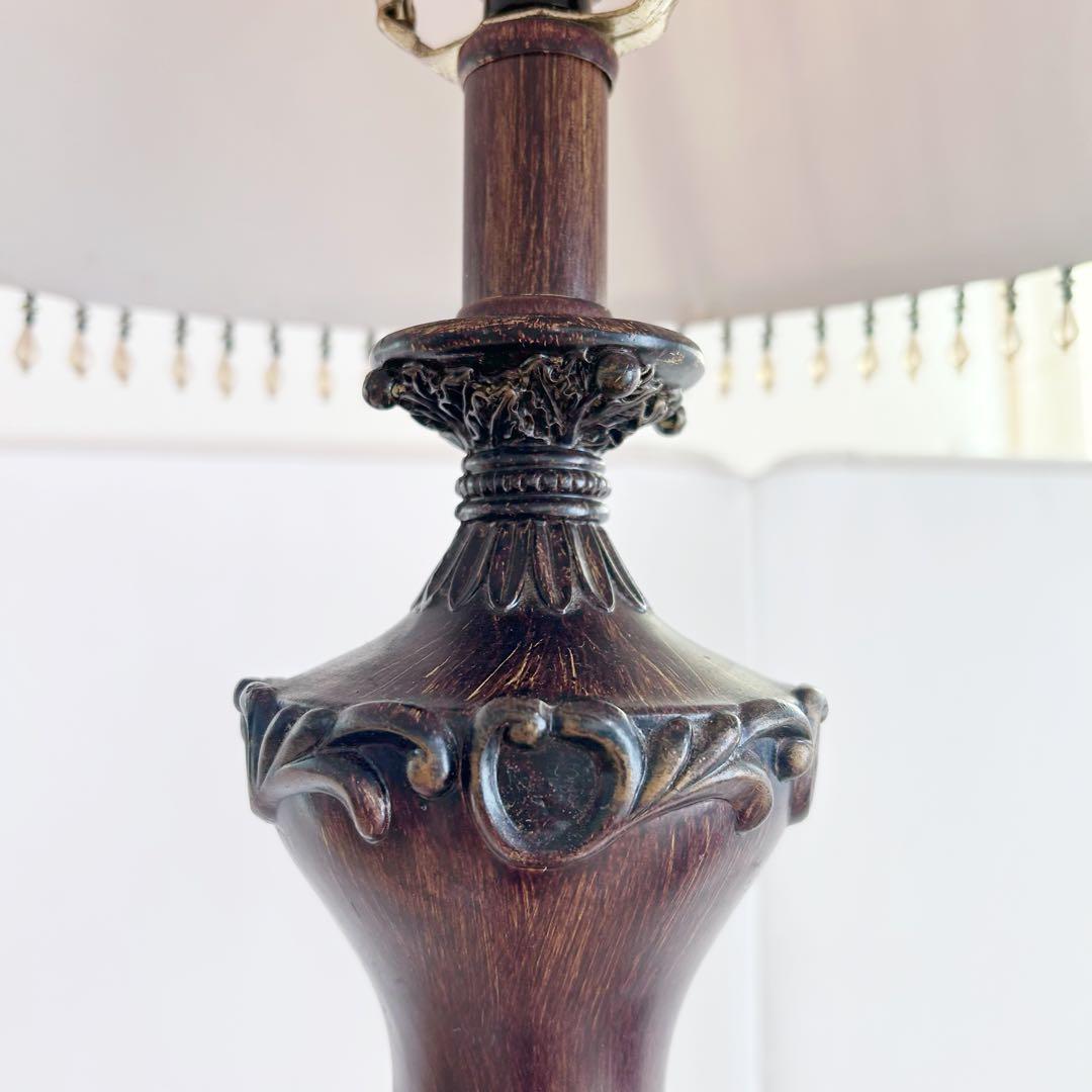 木製　フロアランプ　アンティーク　ロングランプ　　レトロ　スタンドランプ