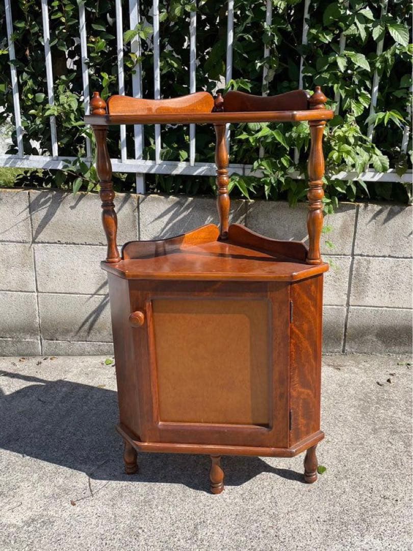 使いやすい　コーナー電話台　花台　サイド棚