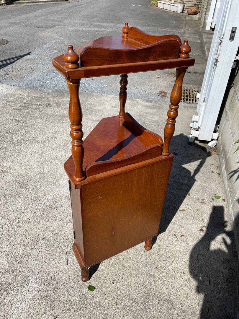 使いやすい　コーナー電話台　花台　サイド棚