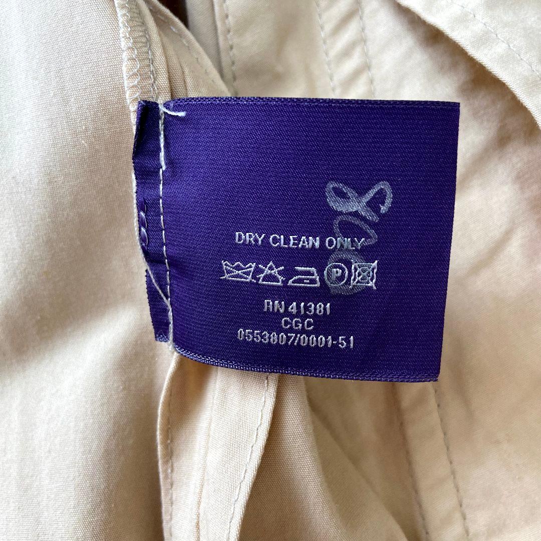 【最上級ライン】ラルフローレン　パープルレーベル　トレンチコート　ダブル