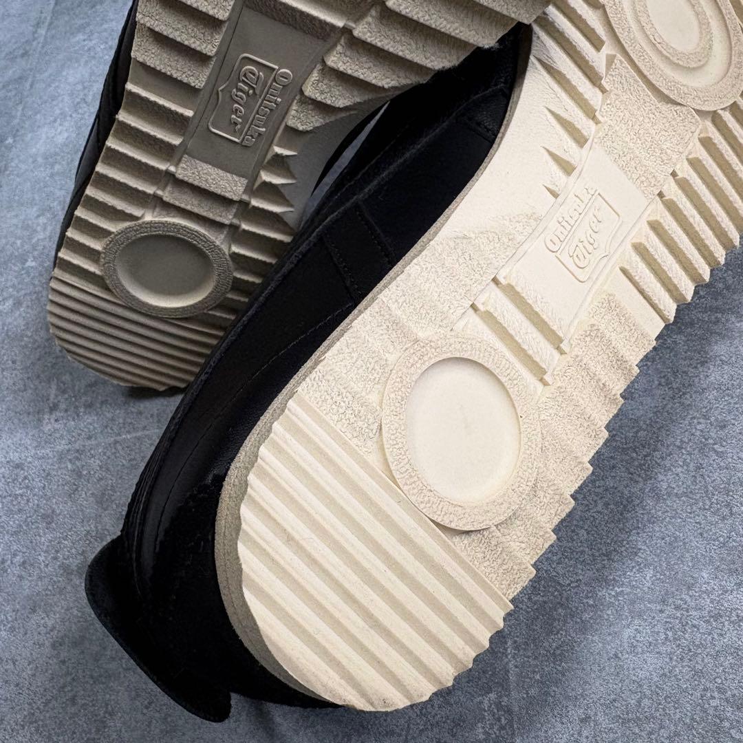 【未使用品級】オニツカタイガー メキシコ66 レザースニーカー 24cm 黒