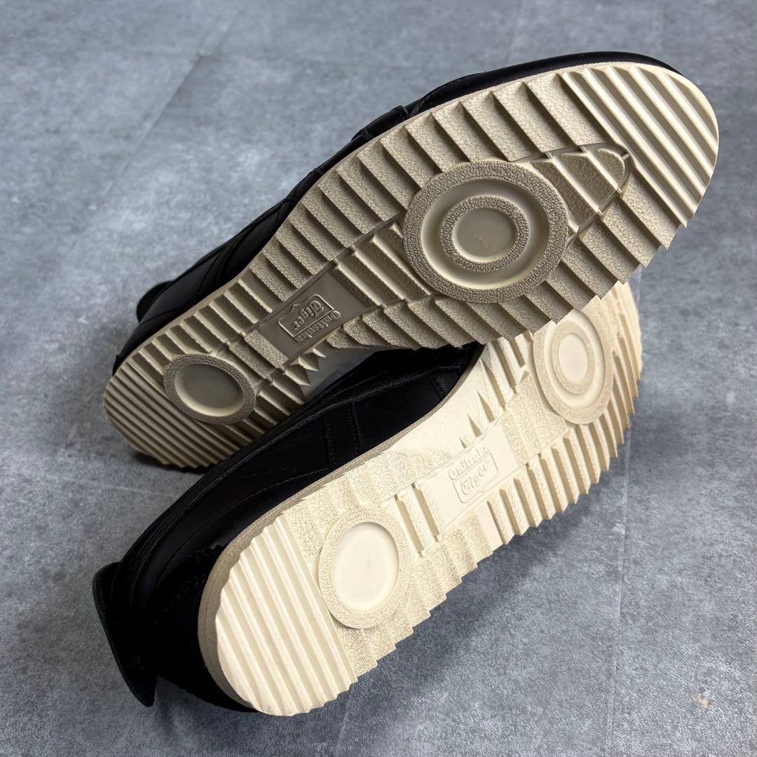 【未使用品級】オニツカタイガー メキシコ66 レザースニーカー 24cm 黒