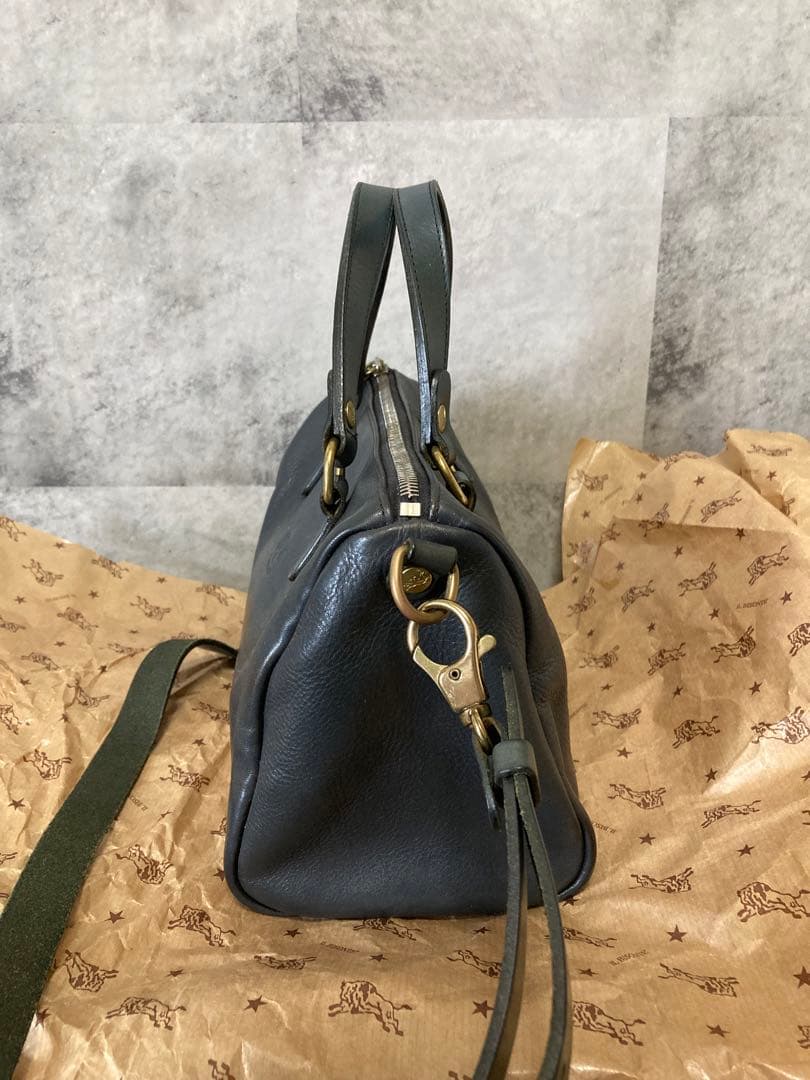 イルビゾンテ　ボストンバッグ　ショルダー　ネイビー