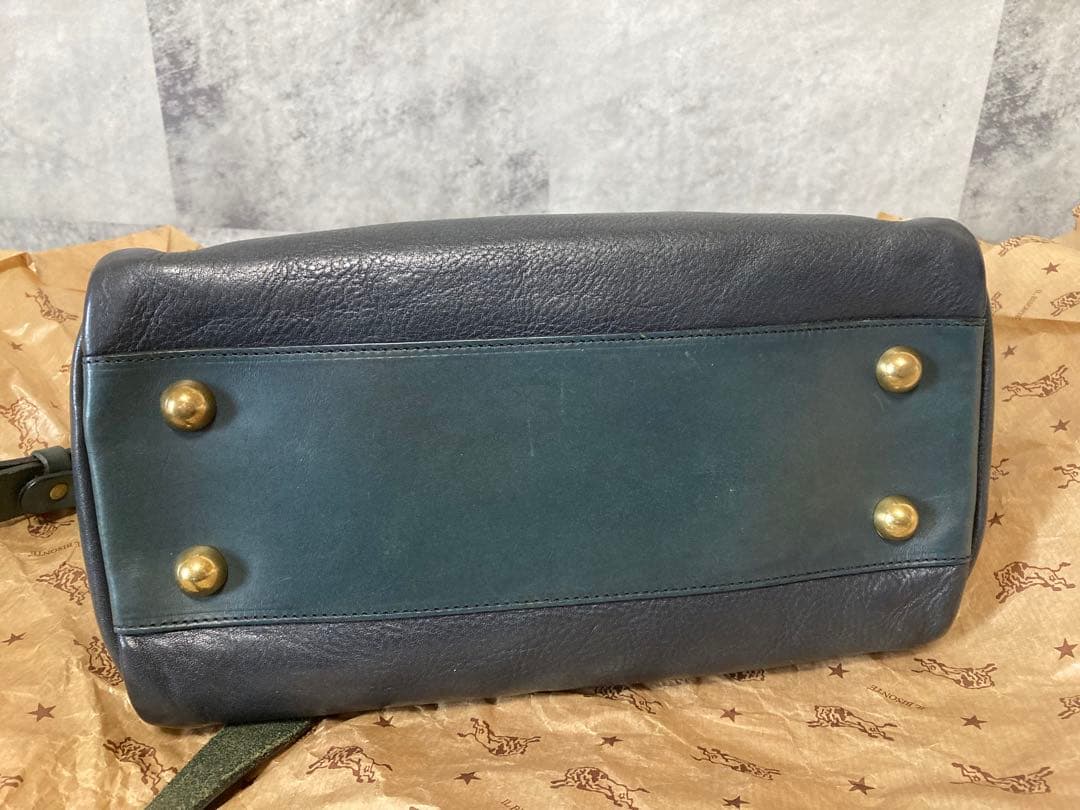 イルビゾンテ　ボストンバッグ　ショルダー　ネイビー