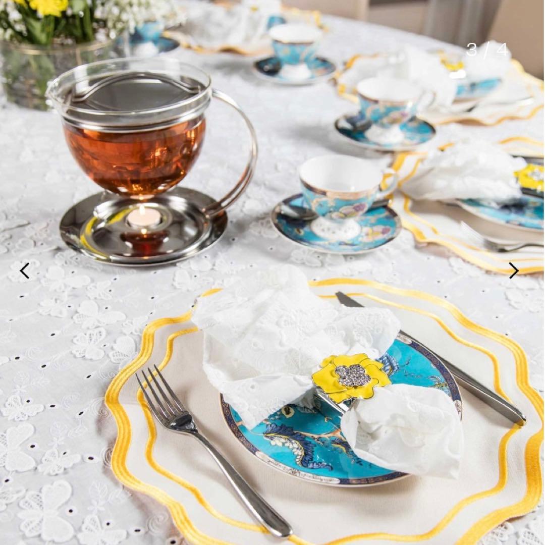 新品 - Time for Teaサークルモデル キャンバスプレースマット8枚