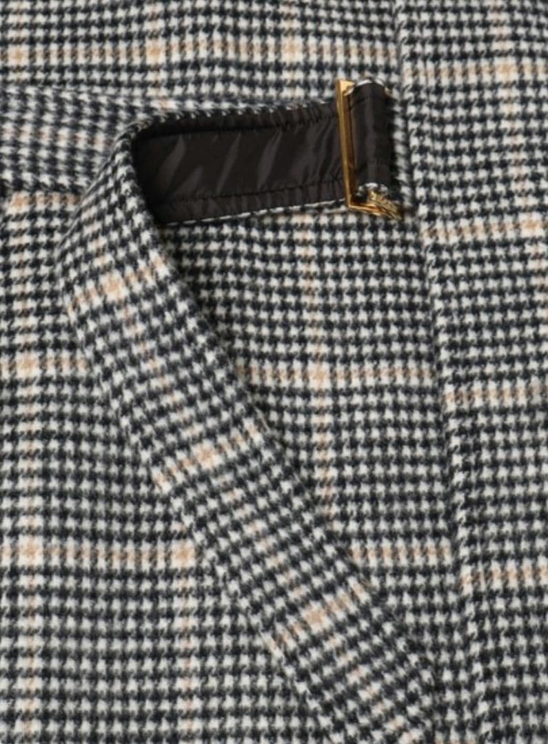 ジャケット・アウター CULLNI Check Beaver Tie Locken Coat