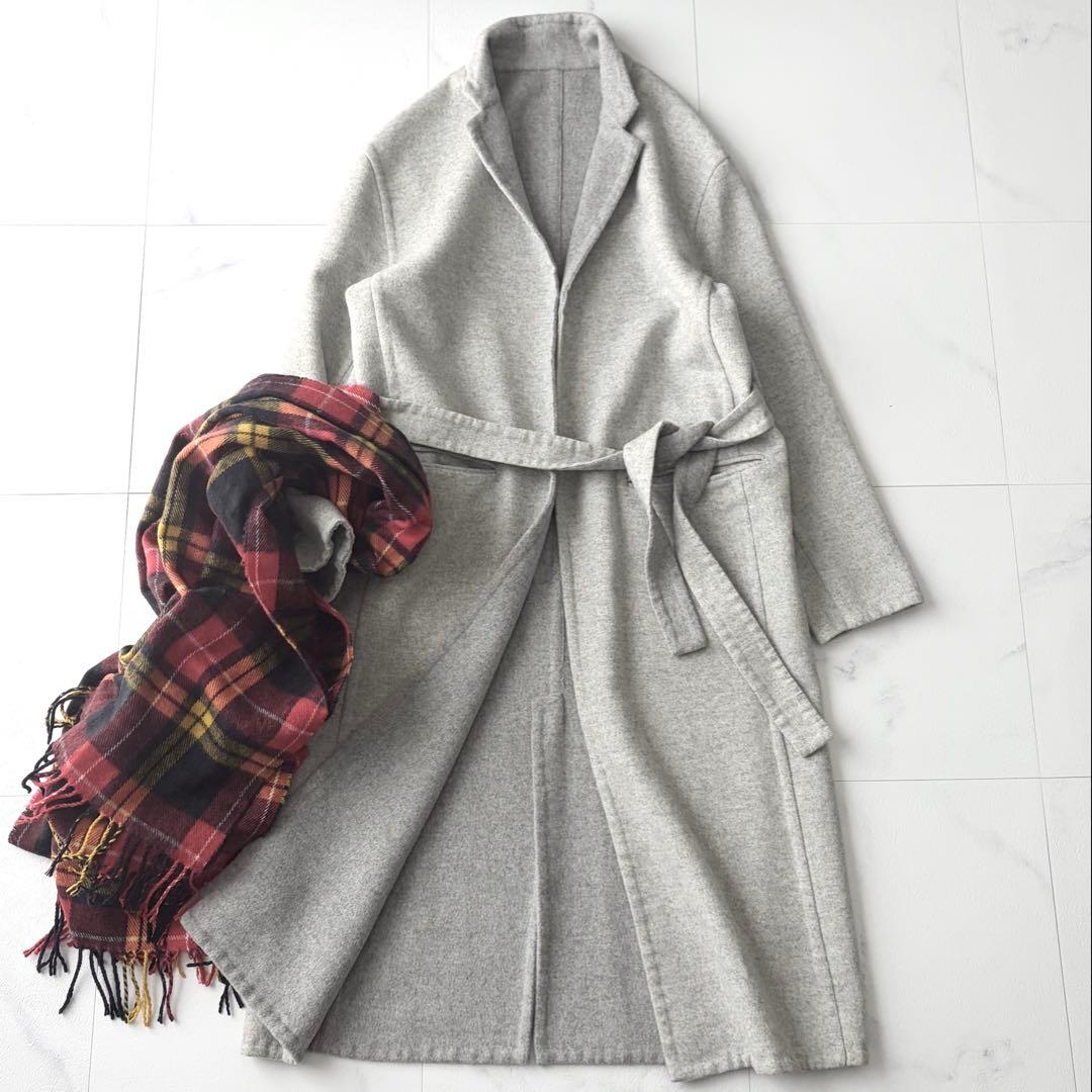 ウィムガゼット　リバーロングコート　ゆったり　ウール　フリーサイズ