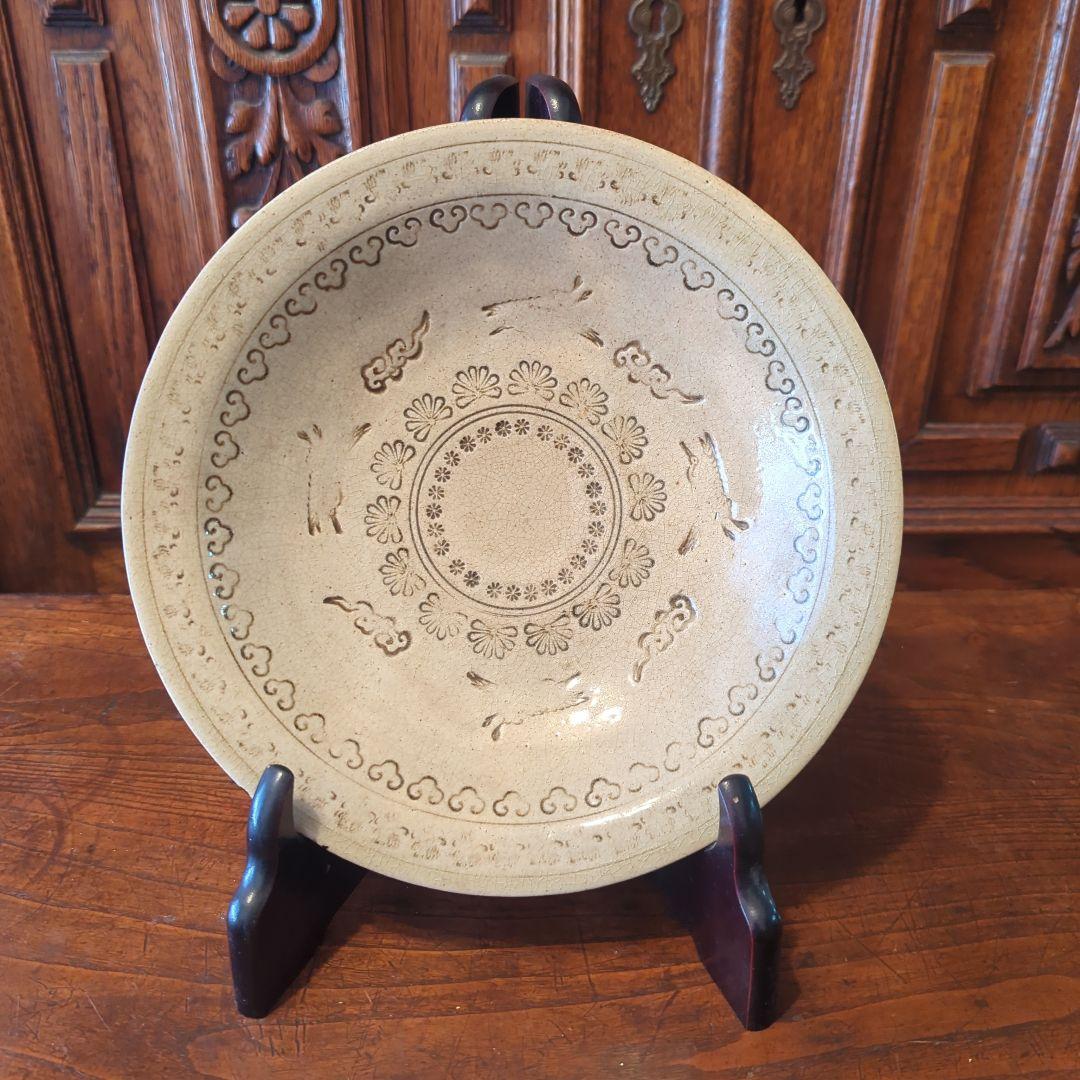 希少 献上手唐津 三島手皿 江戸時代中期〜後期