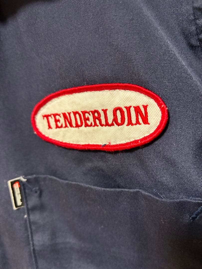 TENDERLOIN 半袖ワークシャツ ネイビー