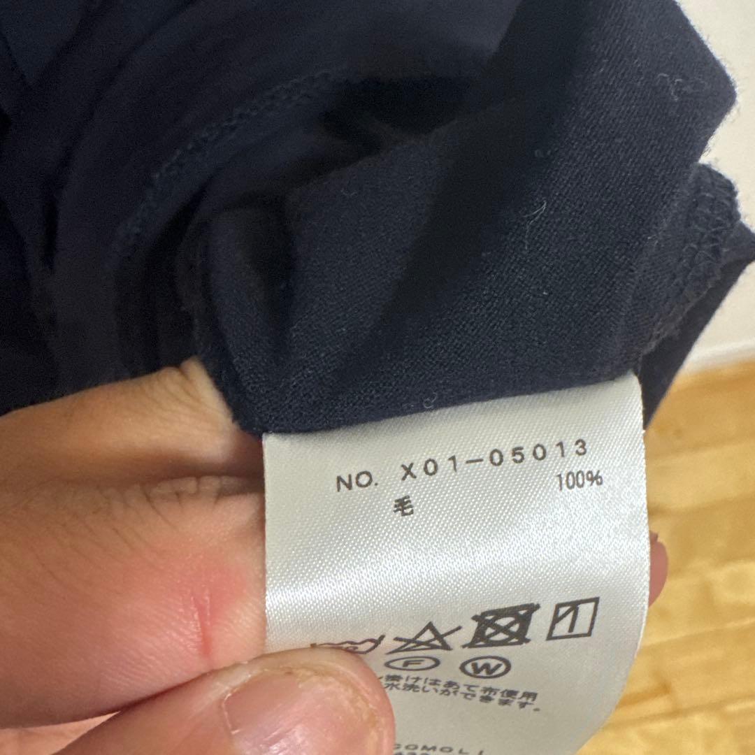 【美品】COMOLI サマーウール天竺 Tシャツ size2 紺 23SS
