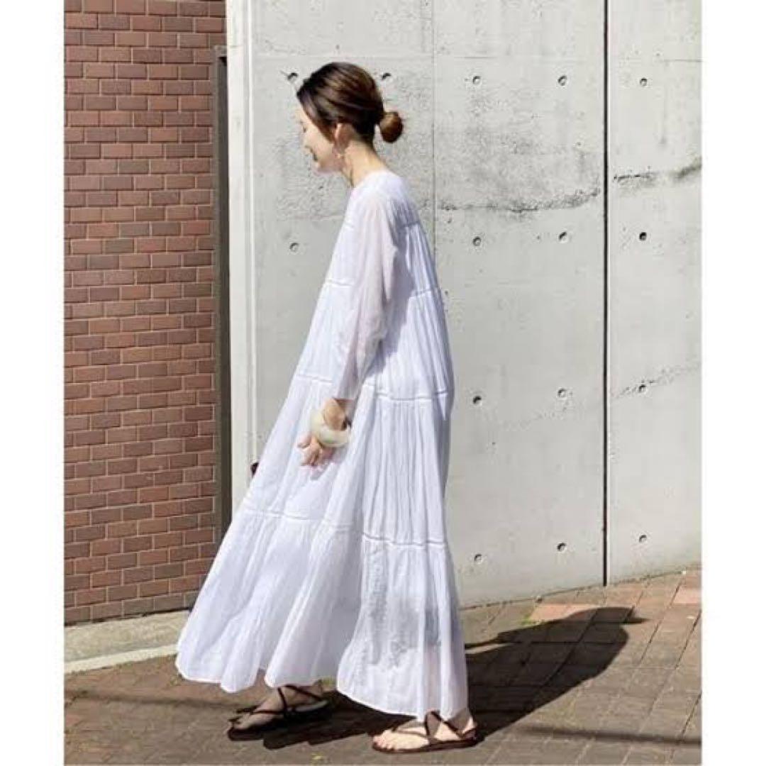 【ne Quittez pas】ヌキテパ　ティアードワンピース ロングワンピース