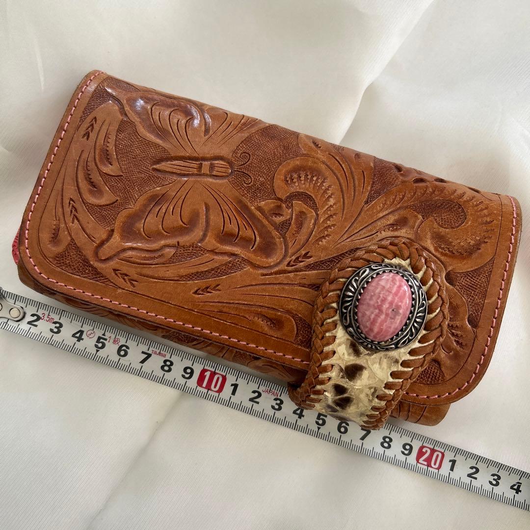 レザークラフト　長財布　オーダーメイド　世界に1点　アンティーク