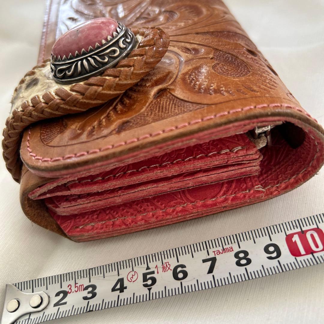 レザークラフト　長財布　オーダーメイド　世界に1点　アンティーク