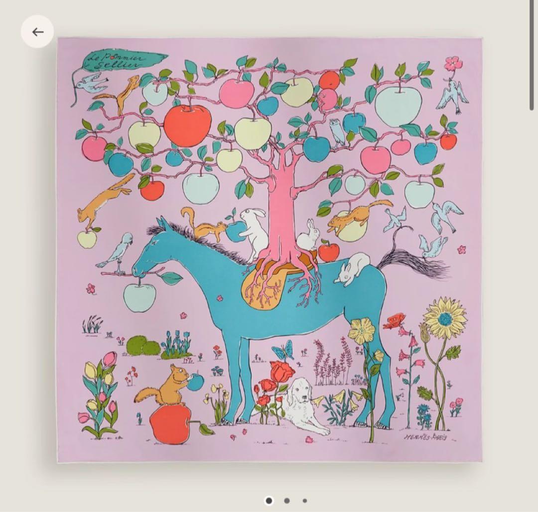 お値下げ！新品エルメス 2026SS カレ90 ル・ポミエ・セリエ　HERMES