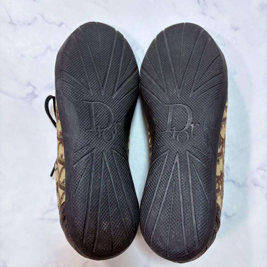 美品 Dior オブリーク柄 モノグラム ローカットスニーカー 37 24cm