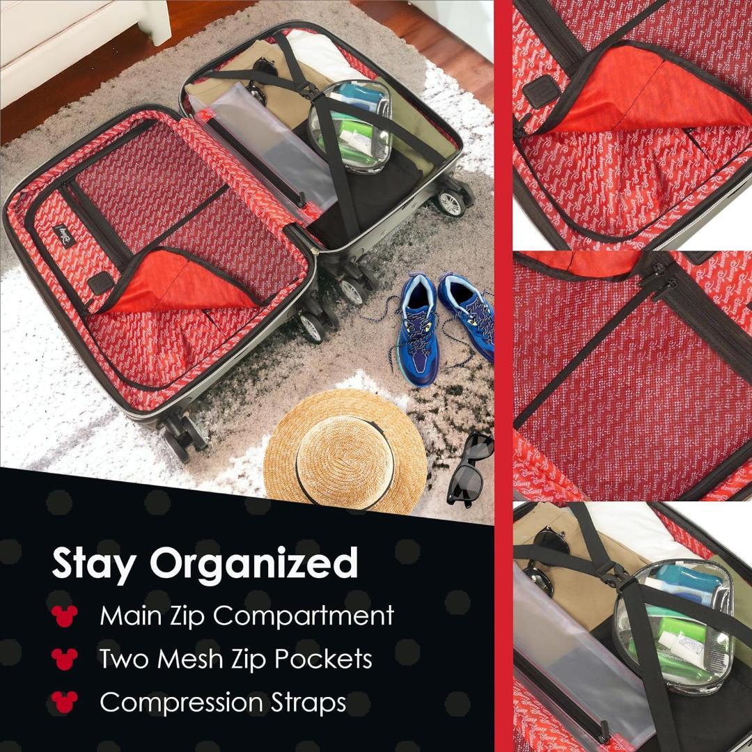 FUL ディズニー ミッキーマウス 21インチ スーツケース シルバー