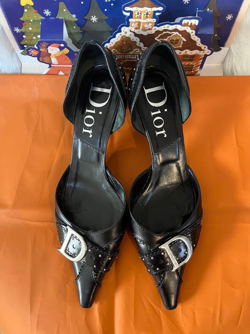 クリスチャンディオールブラックパンプス