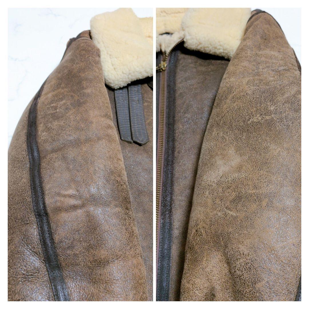 アヴィレックス B-3ムートン フライトジャケット USA製 40 シープスキン