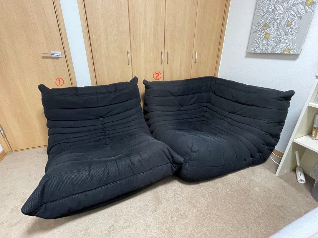 ligne roset トーゴ　1P+コーナーセット②