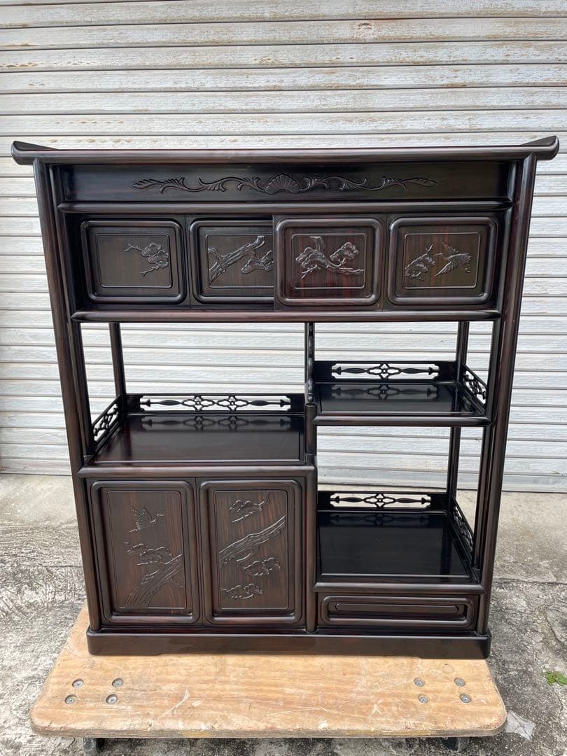 唐木家具 茶箪笥 飾り棚 アンティーク家具　和家具　ヴェンテージ