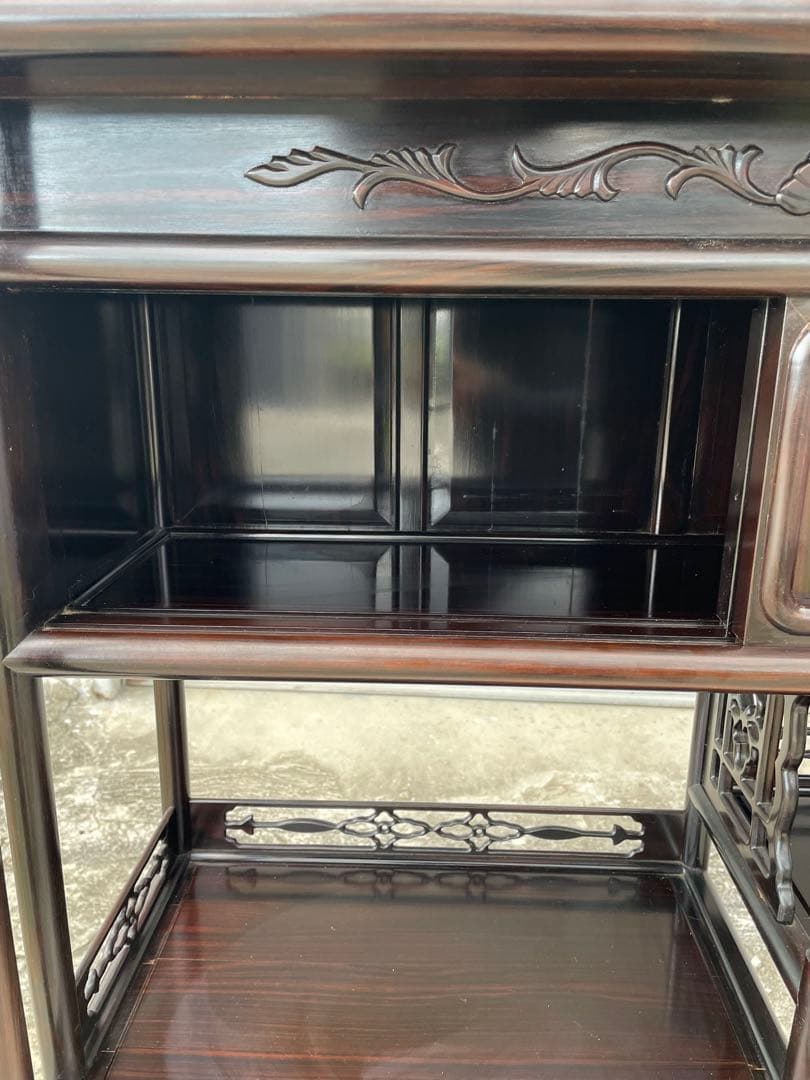 唐木家具 茶箪笥 飾り棚 アンティーク家具　和家具　ヴェンテージ