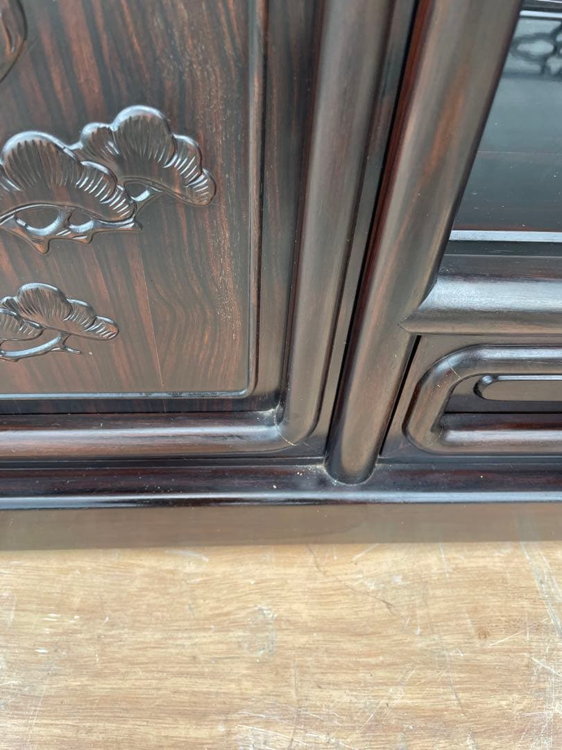 唐木家具 茶箪笥 飾り棚 アンティーク家具　和家具　ヴェンテージ