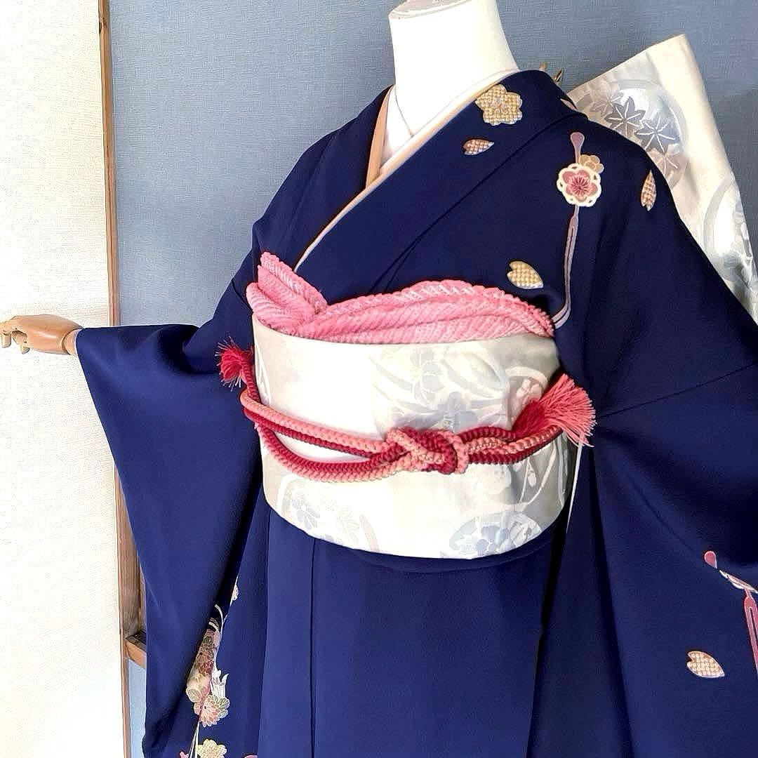 まるページ　手描き友禅　成人式振袖　振袖　裄丈69