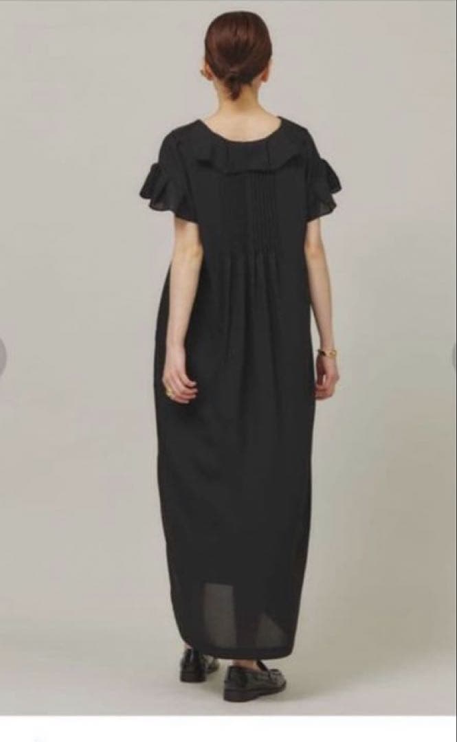 Curensology ブラックラップフルカラーコクーンワンピース