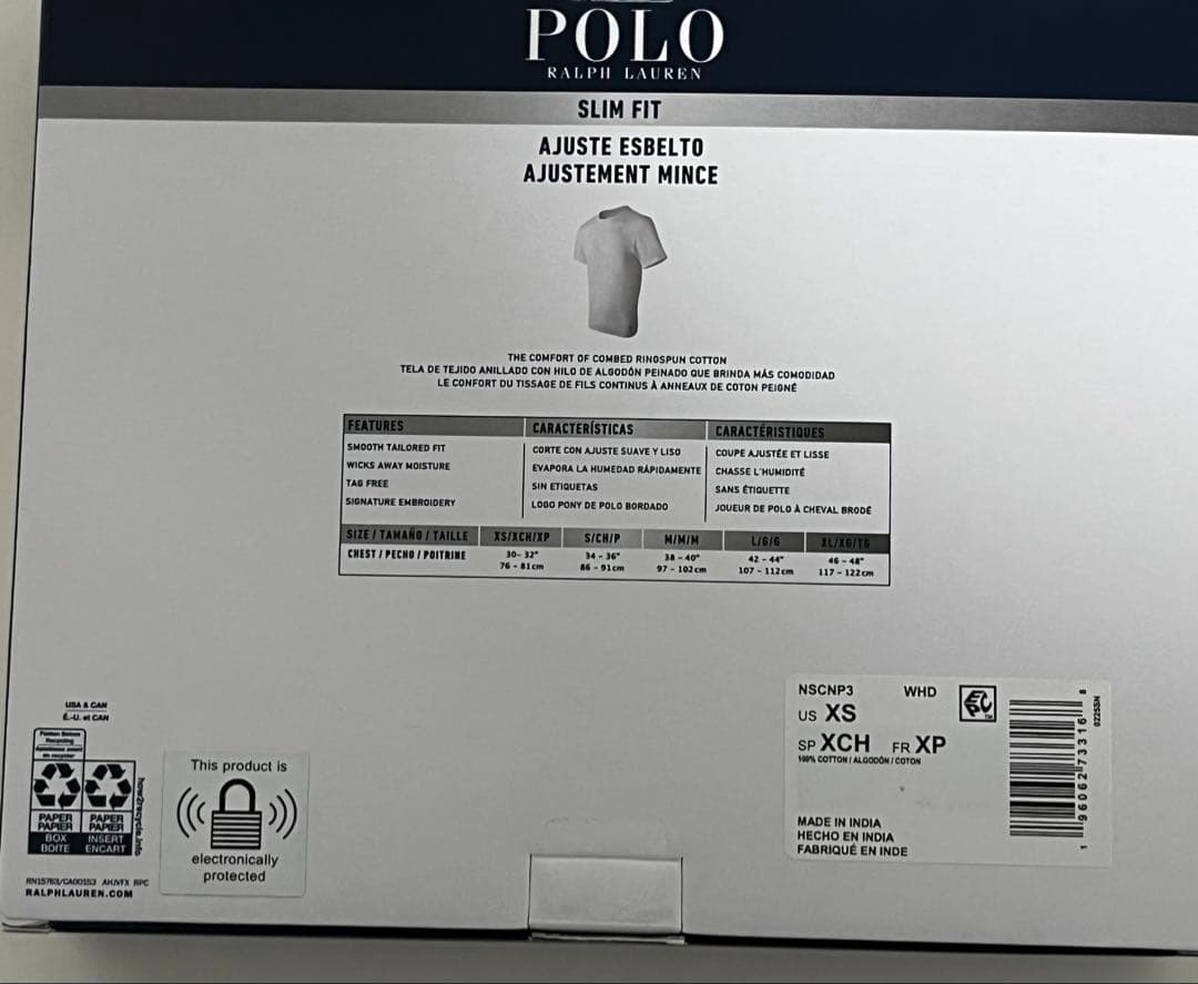 POLO RALPH LAUREN スリムフィット Tシャツ 3枚セット XS