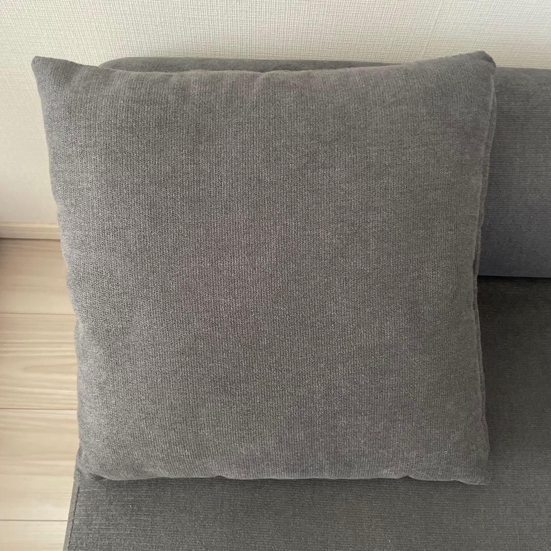 LAWYA グレー ファブリックソファ ロータイプ