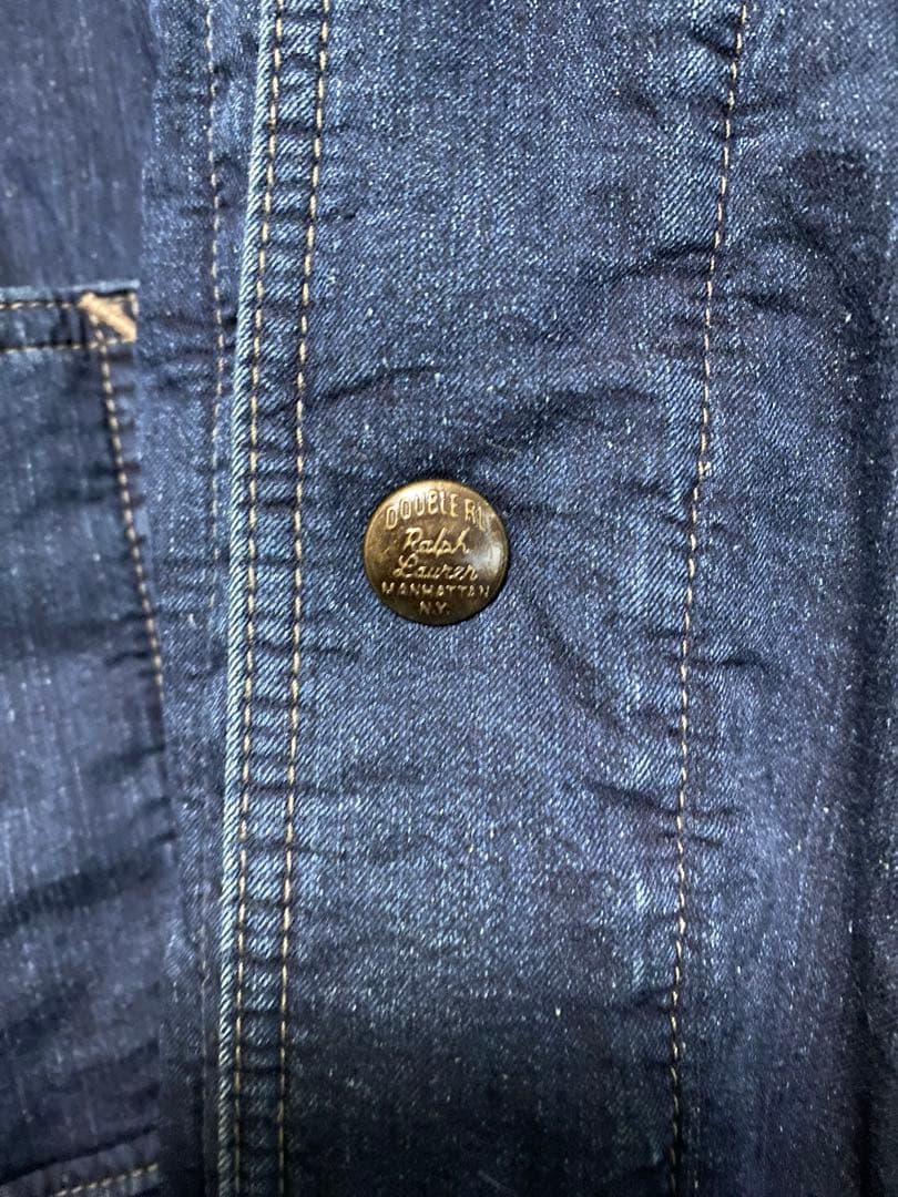 RRL ダブルアールエル INDIGO COTTON ノーカラー