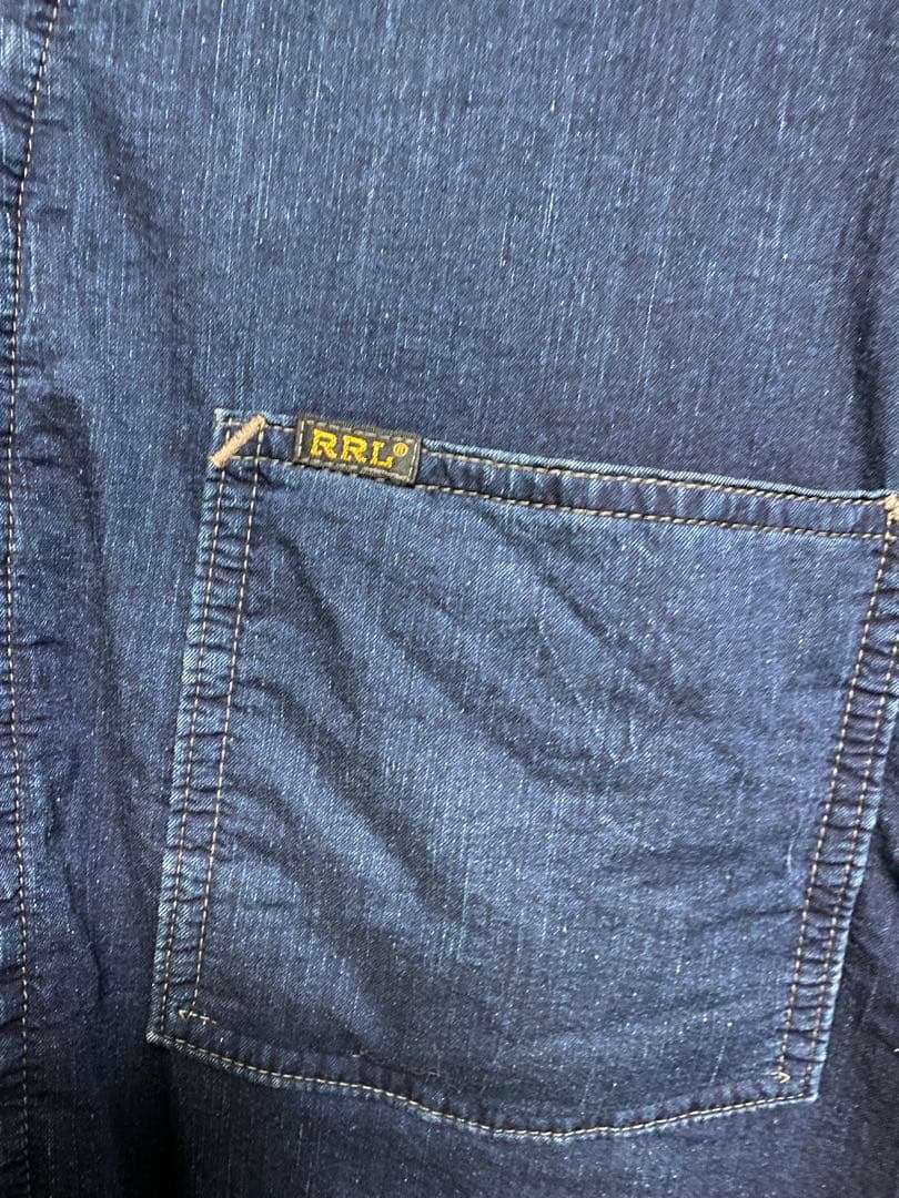 RRL ダブルアールエル INDIGO COTTON ノーカラー