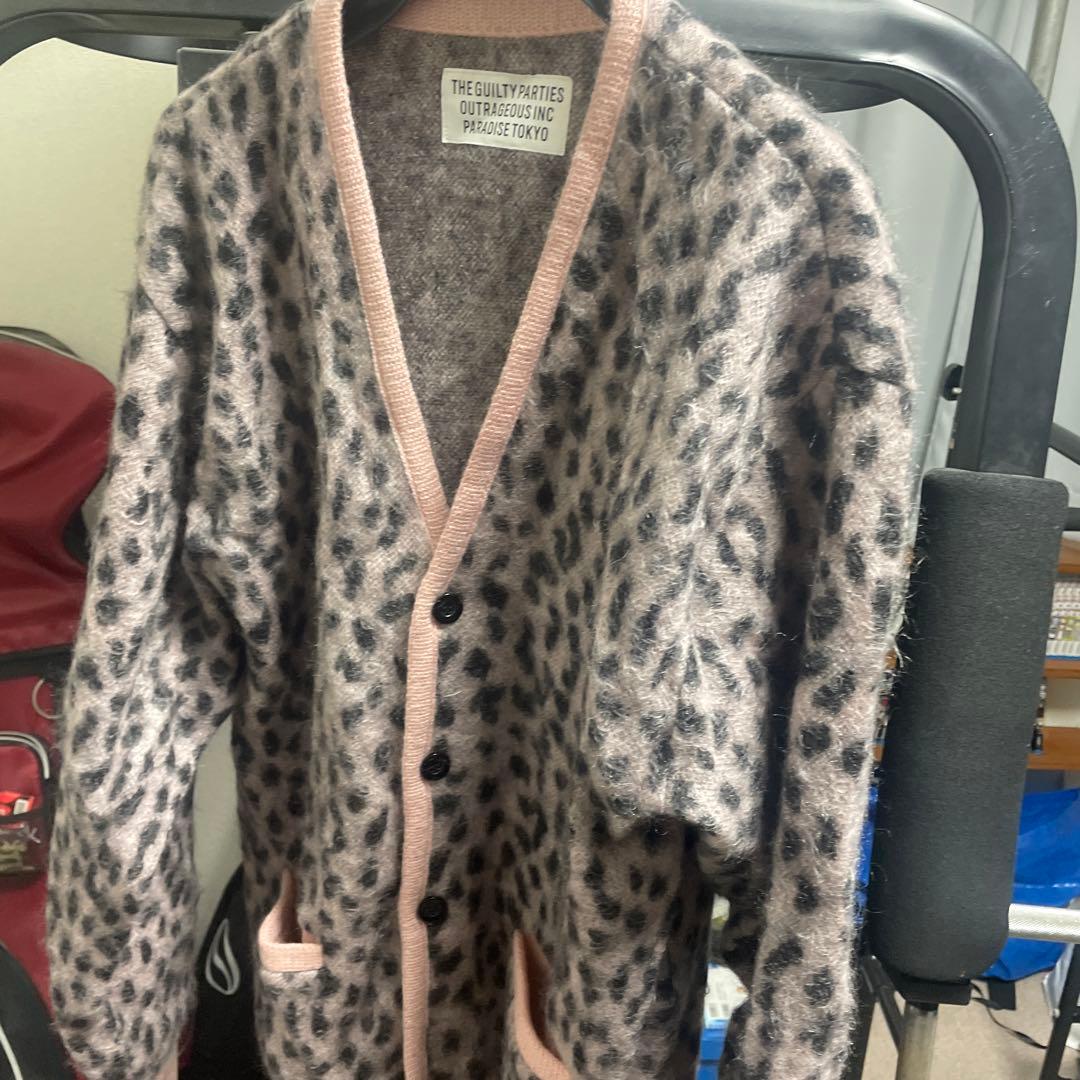ワコマリア　レオパード　カーディガン